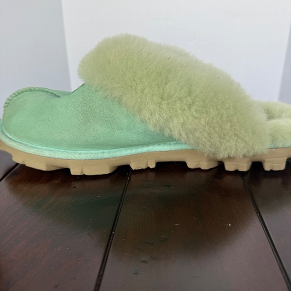 UGG Coquette Mint Green Suede Sheepskin Slippers Womens 9 G1WDQ84CNFJ - Picture 12 of 13